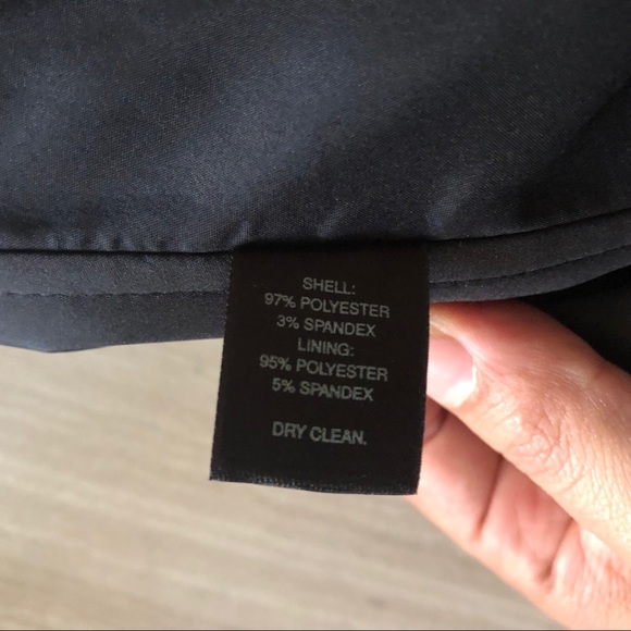 WHBM Strapless Cascade Black Satin Formal Dress - Picture 8 of 8